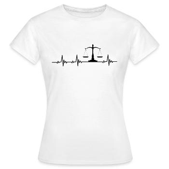 Cool Lawyer Justice T-Shirt - Women's T-Shirt - white - Front - AI Model Female 172 dark (172cm)