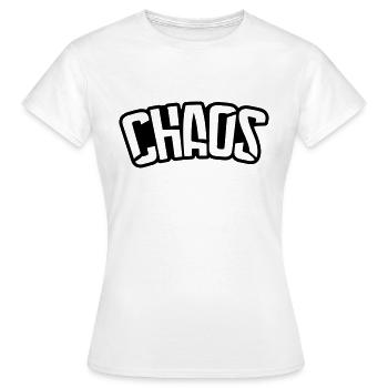 chaos regierung demokratie nein no dagegen - Frauen T-Shirt - Weiß - Vorne - AI Model Female 172 dark (172cm)
