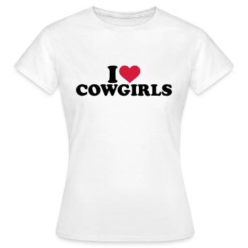 Cowboy - T-shirt Femme - blanc - Devant - AI Model Female 172 dark (172cm)
