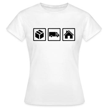 Delivery guy - Women's T-Shirt - white - Front - AI Model Female 172 dark (172cm)