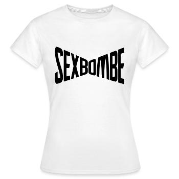 sexbombe sexy girl maedchen power frau girlie beas - Frauen T-Shirt - Weiß - Vorne - AI Model Female 172 dark (172cm)