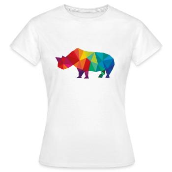 Nashorn - Frauen T-Shirt - Weiß - Vorne - AI Model Female 172 dark (172cm)