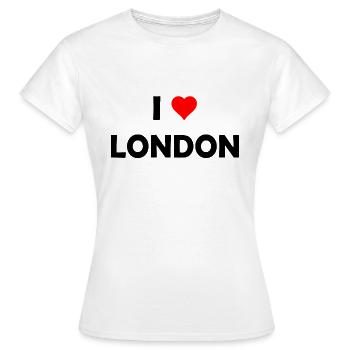 I love London - Great Britain - UK United Kingdom - Frauen T-Shirt - Weiß - Vorne - AI Model Female 172 dark (172cm)