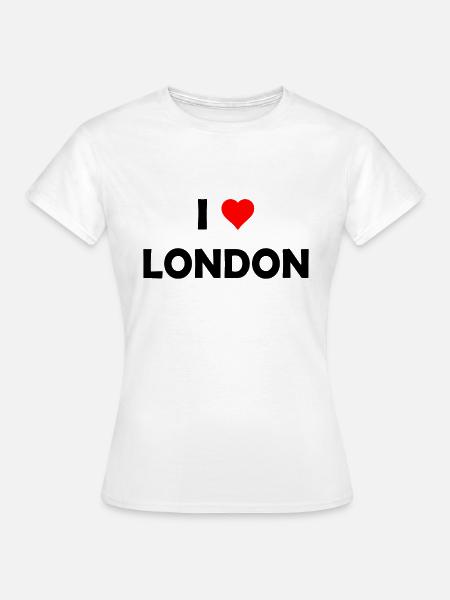 I love London - Groot-Brittannië - UK Verenigd Koninkrijk - Vrouwen T-shirt - wit