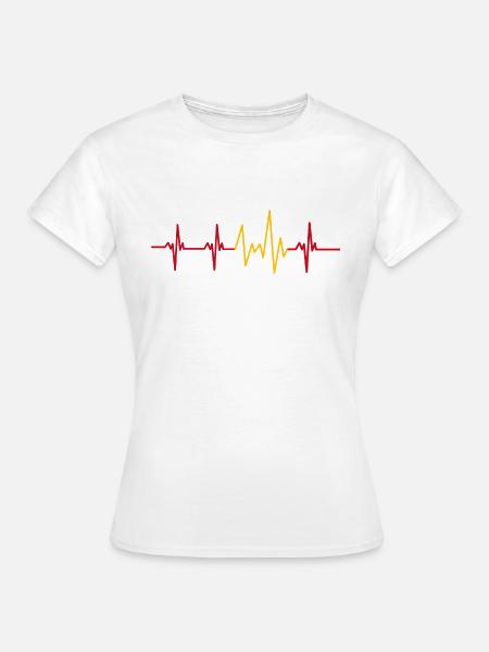 heartbeat Spanien - Frauen T-Shirt - Weiß