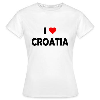 J’aime la Croatie - Kroatien - Zagreb - T-shirt Femme - blanc - Devant - AI Model Female 172 dark (172cm)