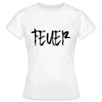 Feuer - Frauen T-Shirt - Weiß - Vorne - AI Model Female 172 dark (172cm)