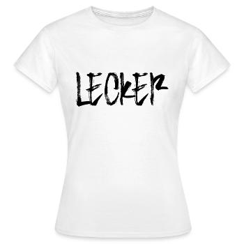 Lecker - Frauen T-Shirt - Weiß - Vorne - AI Model Female 172 dark (172cm)