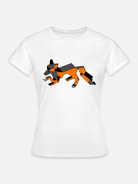 Der isometrische Fuchs - Frauen T-Shirt - Weiß