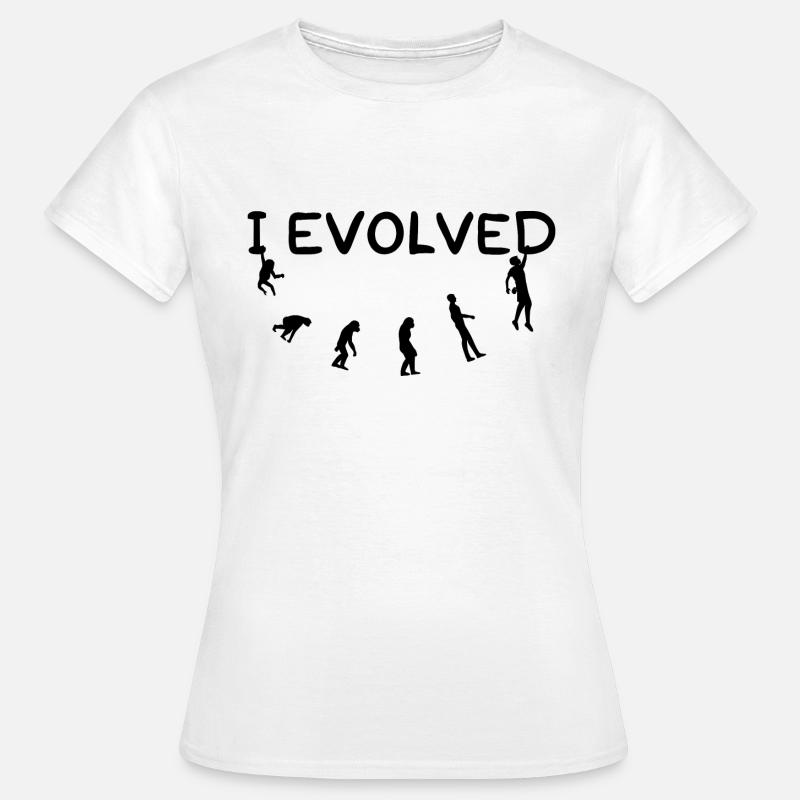 I evolved into a climber (black) - Women's T-Shirt - white