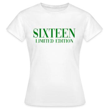 16e anniversaire Seize cadeaux - T-shirt Femme - blanc - Devant - AI Model Female 172 dark (172cm)