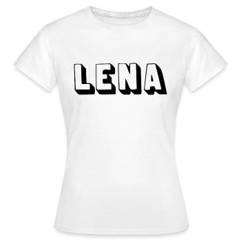 Nom - Lena - T-shirt Femme - blanc - Devant - AI Model Female 172 dark (172cm)