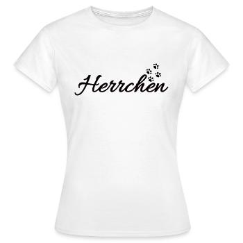 Herrchen einer Katze | Katzenpfoten - Frauen T-Shirt - Weiß - Vorne - AI Model Female 172 dark (172cm)