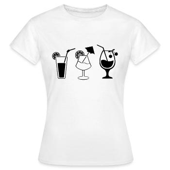 Cocktails - T-shirt Femme - blanc - Devant - AI Model Female 172 dark (172cm)