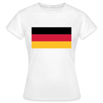 Deutschlandflagge - Frauen T-Shirt - Weiß - Vorne - AI Model Female 172 dark (172cm)