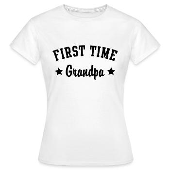 PREMIÈRE FOIS grand-papa - T-shirt Femme - blanc - Devant - AI Model Female 172 dark (172cm)