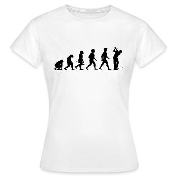 Evolution Golf Golfer Golfspieler Golfplatz - Frauen T-Shirt - Weiß - Vorne - AI Model Female 172 dark (172cm)