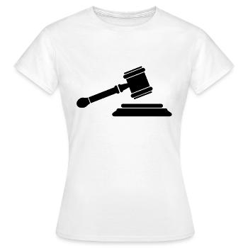 richter__hammer__f1 - T-shirt Femme - blanc - Devant - AI Model Female 172 dark (172cm)