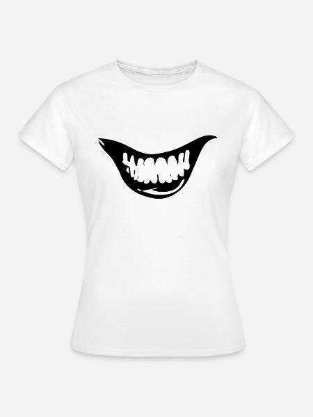 Böses Grinsen - Frauen T-Shirt - Weiß