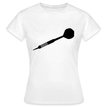 dard, 180, triple, fléchettes, club, acier,double - T-shirt Femme - blanc - Devant - AI Model Female 172 dark (172cm)