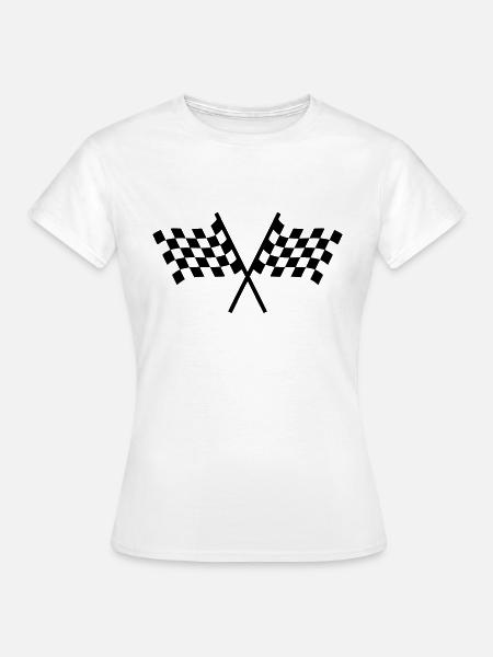 Racing flags - Frauen T-Shirt - Weiß