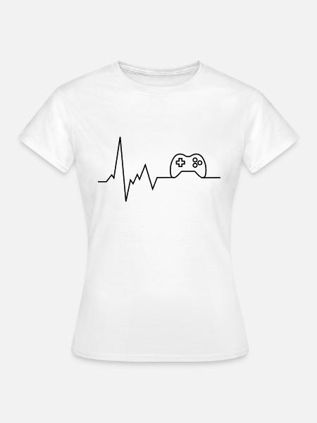 herzschlag console - Frauen T-Shirt - Weiß