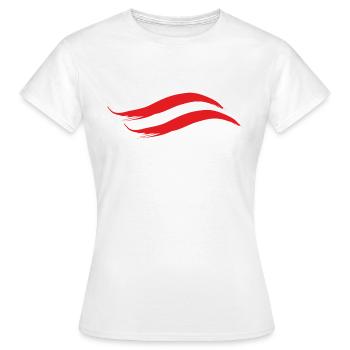 DRAPEAU NATIONAL D'AUTRICHE - T-shirt Femme - blanc - Devant - AI Model Female 172 dark (172cm)