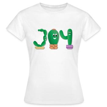 Joy cactus - Women's T-Shirt - white - Front - AI Model Female 172 dark (172cm)