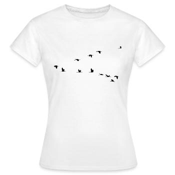 Vögel / birds - Frauen T-Shirt - Weiß - Vorne - AI Model Female 172 dark (172cm)