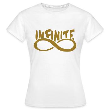 Unendlich - Frauen T-Shirt - Weiß - Vorne - AI Model Female 172 dark (172cm)
