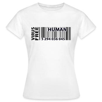 Human Bar Code - Women's T-Shirt - white - Front - AI Model Female 172 dark (172cm)