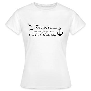 Sturm und Locken - Frauen T-Shirt - Weiß - Vorne - AI Model Female 172 dark (172cm)