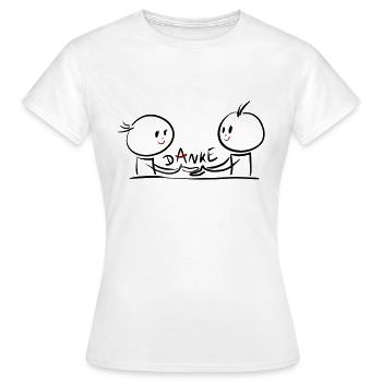 Danke <3 - Frauen T-Shirt - Weiß - Vorne - AI Model Female 172 dark (172cm)