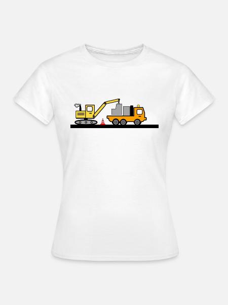 Bagger - Frauen T-Shirt - Weiß