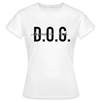 D.O.G. - Depend on God. - Women's T-Shirt - white - Front - AI Model Female 172 dark (172cm)