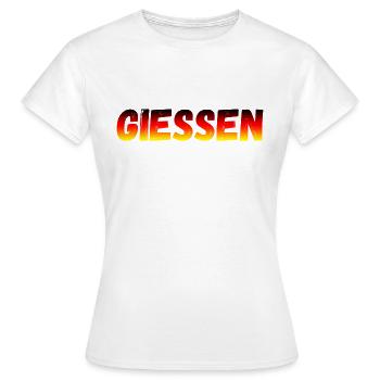 Gießen - Frauen T-Shirt - Weiß - Vorne - AI Model Female 172 dark (172cm)