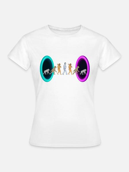 Evolution durch Portale - Frauen T-Shirt - Weiß