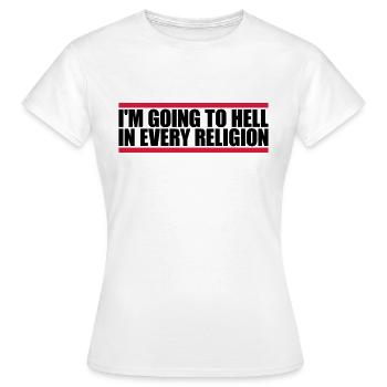En allant en enfer - T-shirt Femme - blanc - Devant - AI Model Female 172 dark (172cm)
