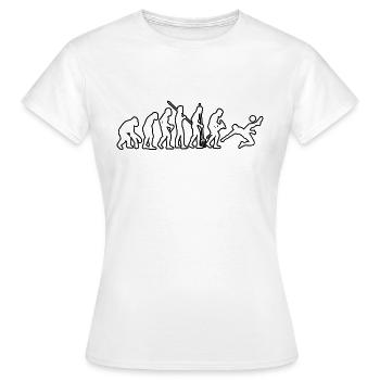 Fußballdesign Fußballmannschaft Fußballspieler - Frauen T-Shirt - Weiß - Vorne - AI Model Female 172 dark (172cm)