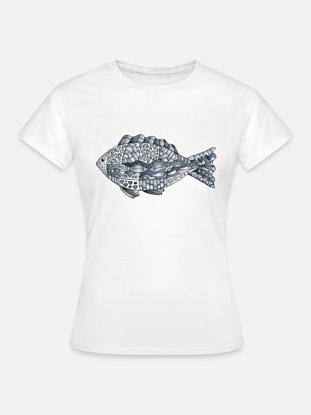 Fisch - Frauen T-Shirt - Weiß