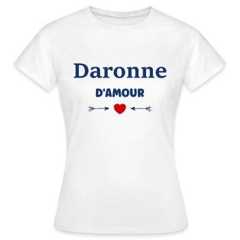 Daronne - T-shirt Femme - blanc - Devant - AI Model Female 172 dark (172cm)