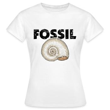 Zweideutig Fossil, Urgestein, Rarität, - Frauen T-Shirt - Weiß - Vorne - AI Model Female 172 dark (172cm)