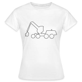 Harvester Timber Harvesting Forestry - Women's T-Shirt - white - Front - AI Model Female 172 dark (172cm)