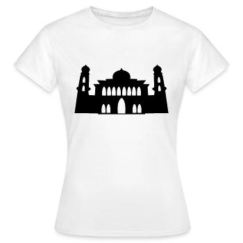 moschee silhouette - Frauen T-Shirt - Weiß - Vorne - AI Model Female 172 dark (172cm)