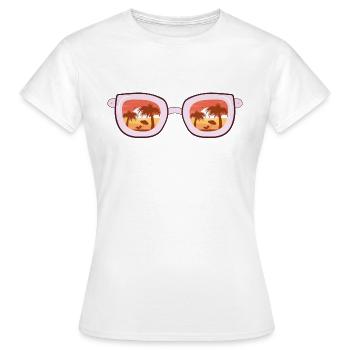 lunettes de soleil - T-shirt Femme - blanc - Devant - AI Model Female 172 dark (172cm)