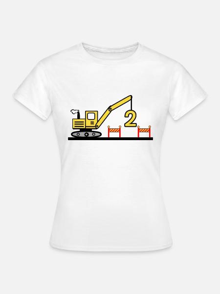 Bagger - Frauen T-Shirt - Weiß