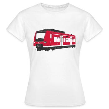 S-Bahn München - Frauen T-Shirt - Weiß - Vorne - AI Model Female 172 dark (172cm)