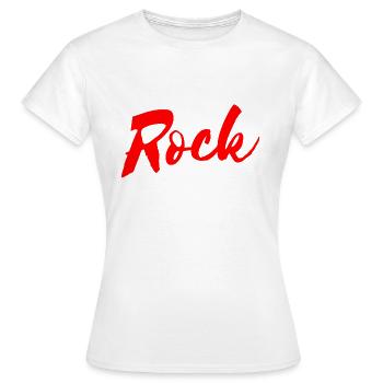 Rock - Frauen T-Shirt - Weiß - Vorne - AI Model Female 172 dark (172cm)