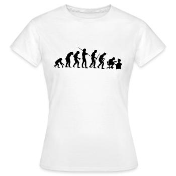 evolution - Women's T-Shirt - white - Front - AI Model Female 172 dark (172cm)