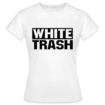 White Trash - T-shirt Femme - blanc - Devant - AI Model Female 172 dark (172cm)